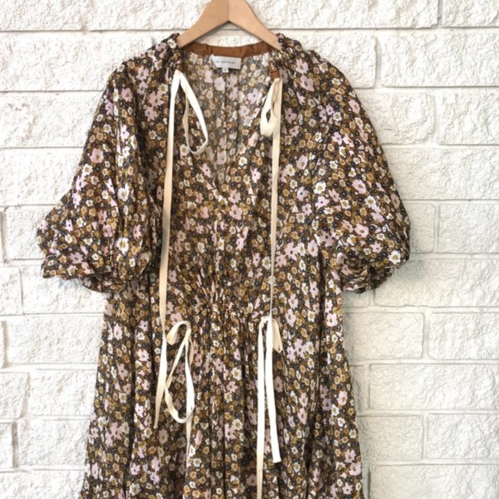 Lee Mathews Multicolor Floral Dress